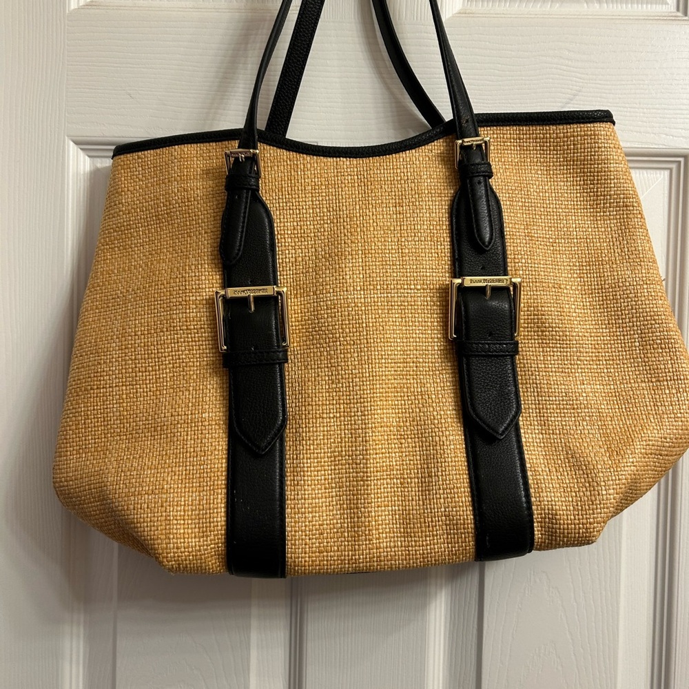 Isaac Mizrahi Straw Tote Bag